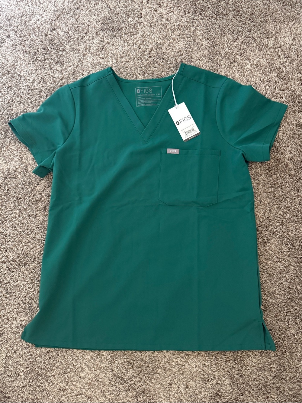 Figs Catarina Scrub Top Hunter Green